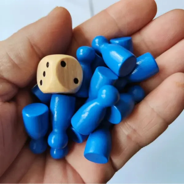 16-Piece Wooden Humanoid Puzzle Game Set - Image 2