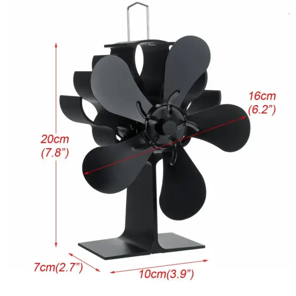 5-Blade Heat-Powered Fan for Fireplace - Image 4