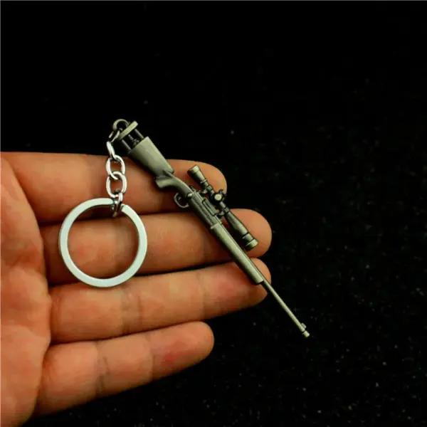 PUBG Mini Gun Metal Keychain RPG 98K AWM - Image 8