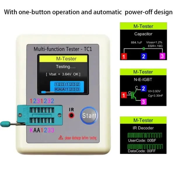 Multifunctional TFT Transistor Tester LCR Meter - Image 5