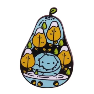 Colorful Pear Pin Badge Brooch Accessory