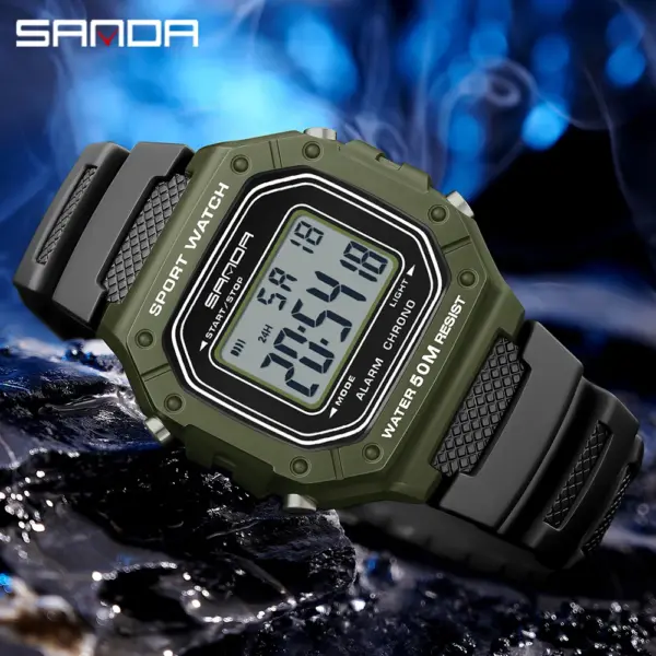 SANDA 2156 Digital Sports Watch for Men - Image 2