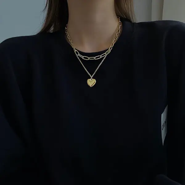 Vintage Heart Pendant Necklace for Women - Image 10