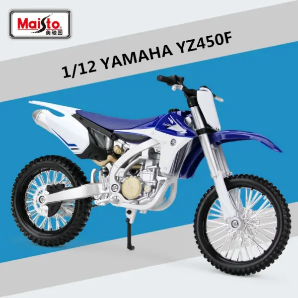 Maisto 1:12 Yamaha YZ450F Diecast Model Motorcycle - Image 3