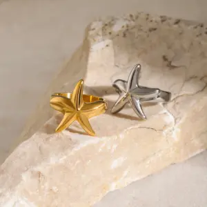 Stainless Steel Starfish Ring for Women 11 Sb194488cc33c4a2499a9b1af32193c22K