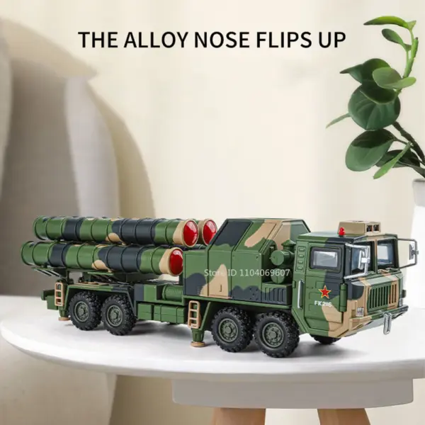 1:40 Scale HQ-9 Diecast Model Anti-aircraft Vehicle - Image 5