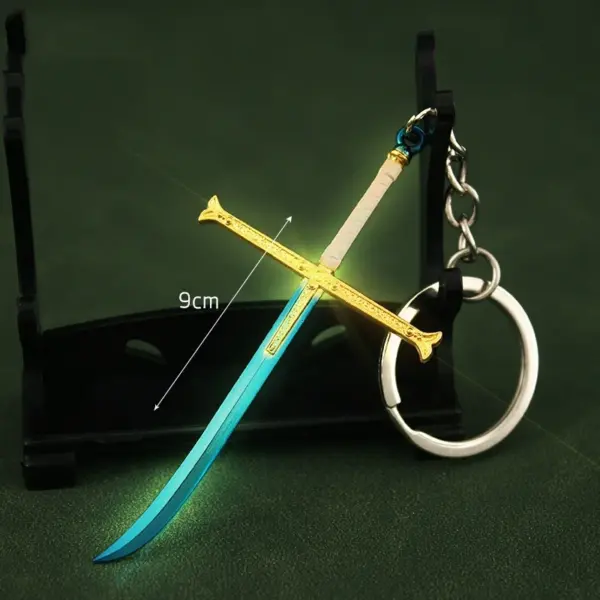 Roronoa Zoro Mini Keychain 9cm Metal Sword - Image 8