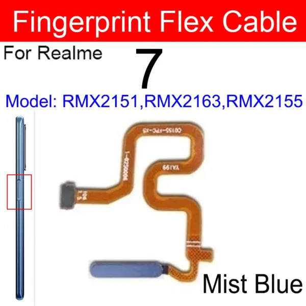 Realme Fingerprint Sensor Flex Cable for 7 8S 9Pro - Image 2