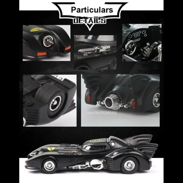 1/38 Batmobile Alloy Diecast Toy Car Model - Image 6