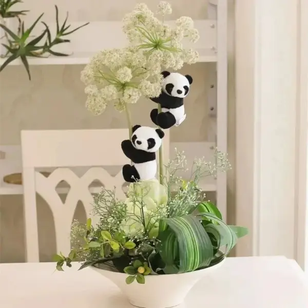 Mini Plush Panda Clip Toy for Decor - Image 3