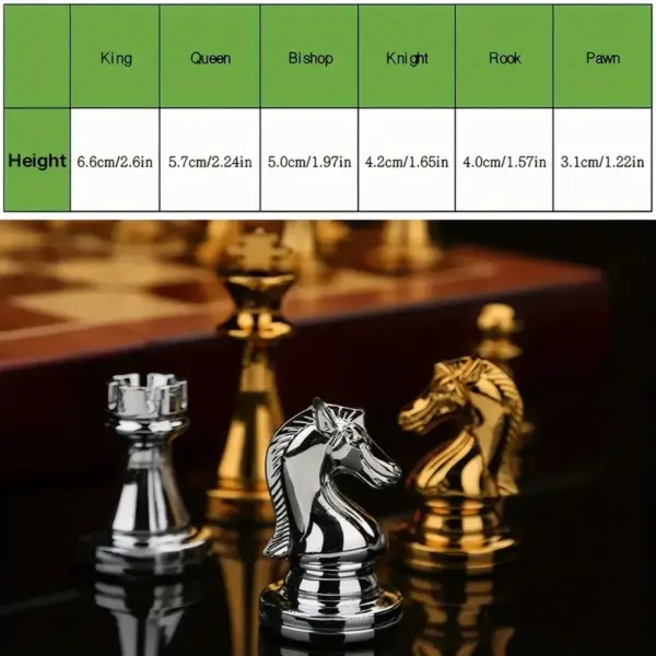 Deluxe Portable Wooden Checkerboard Set 30cm - Image 6