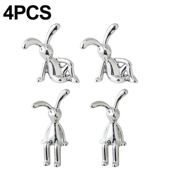 Silver Bunny Decorative Ornament for Home Decor - Image 10
