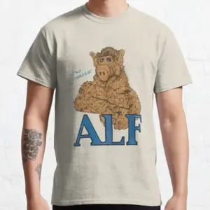 Retro ALF Character Graphic T-Shirt for Adults