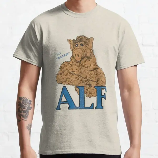 Retro ALF Character Graphic T-Shirt for Adults