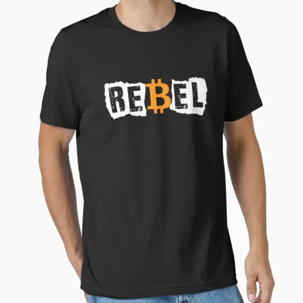 Bitcoin Rebel Cryptocurrency T-Shirt for Men - Image 9
