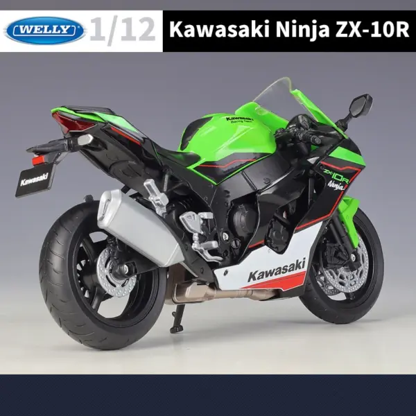 1:12 Scale Alloy Kawasaki Ninja ZX-10R Model - Image 3