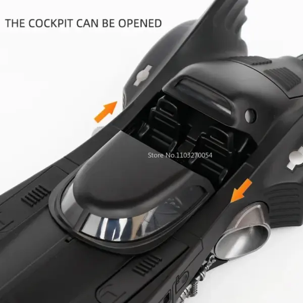1/18 Scale Diecast Batmobile with Lights & Sound - Image 3