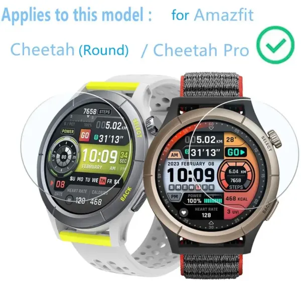 5PCS Tempered Glass Protector for Amazfit Cheetah - Image 4