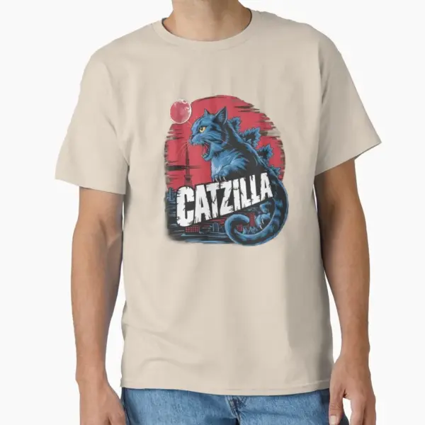 Catzilla Funny Cat T-Shirt for Men - Image 5