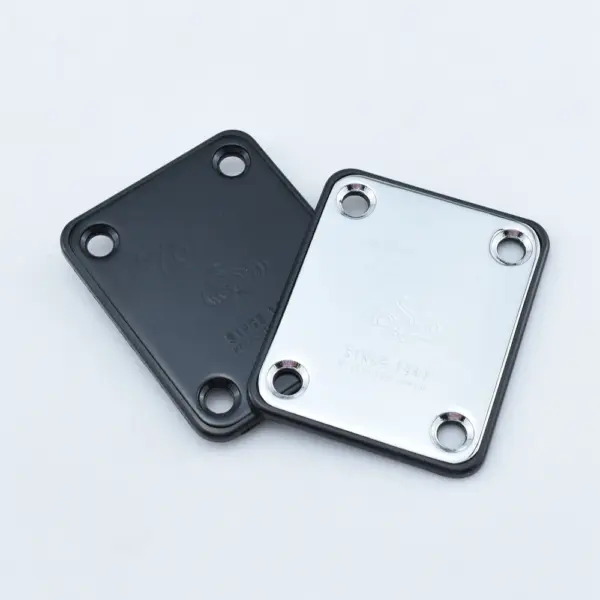 Electric Guitar Neck Plate in Black and White - Image 4