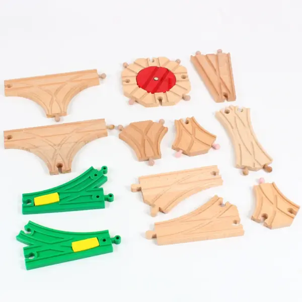 Wooden Train Track Accessories Set - Image 3