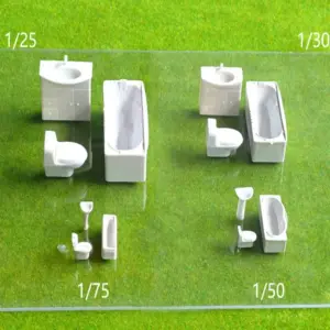 Architecture Scale Bathroom Furniture Model Set