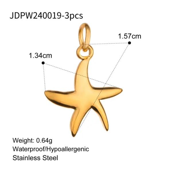 3PCS Sea Star Shell Charms for Jewelry Making - Image 15