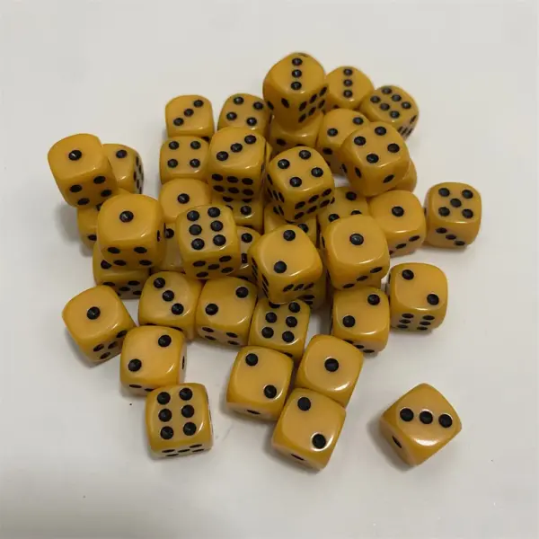 50 Pack 10mm Black and White Acrylic Dice - Image 8