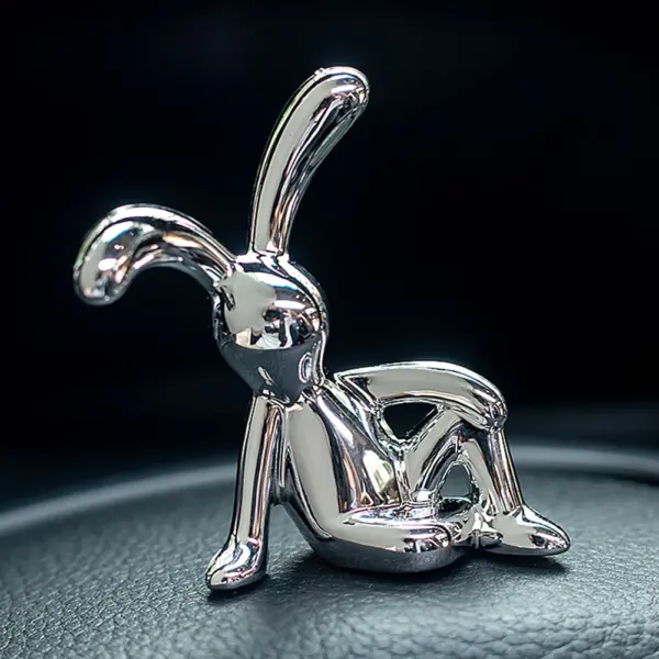 Silver Bunny Decorative Ornament for Home Decor - Image 6
