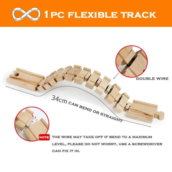 Wooden Train Track Accessories for Railway Fun - Image 12