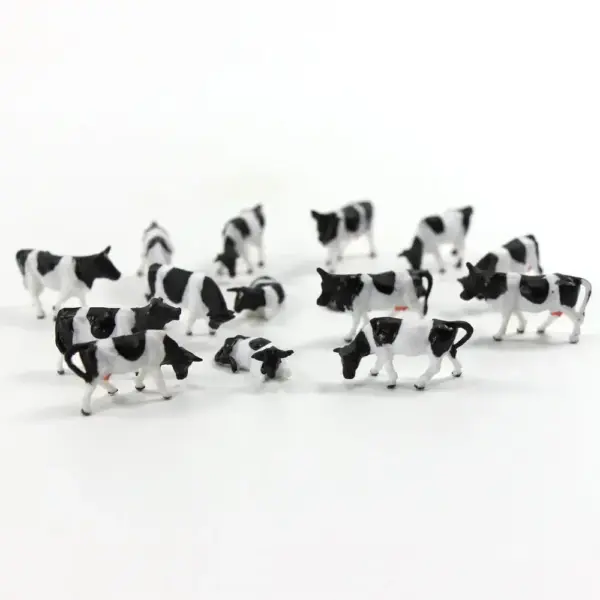 10pcs 1:87 HO Scale Model Cows for Layout - Image 5