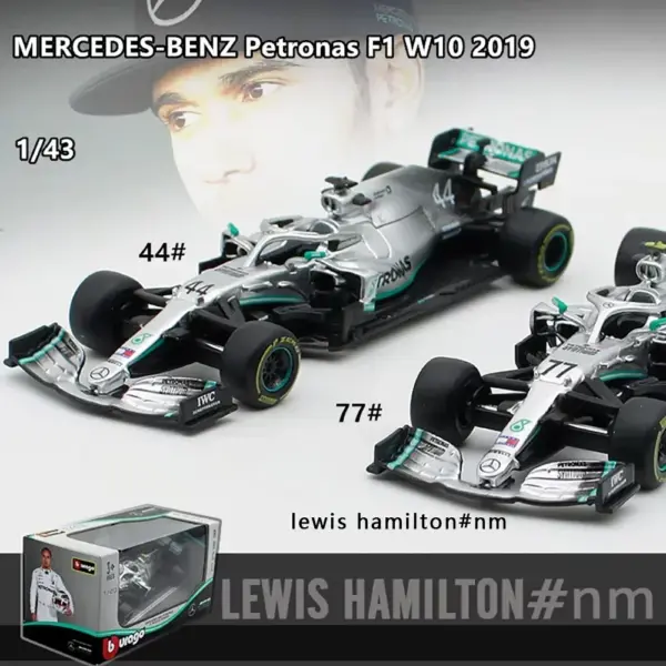 Bburago 1:43 Mercedes Benz W10 F1 Model Car - Image 2