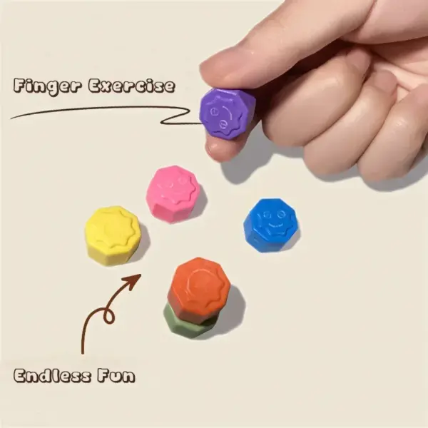 6Pcs Colorful Gonggi Jack Stone Set