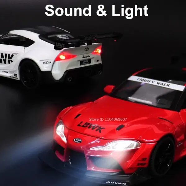 1:22 Scale Supra Diecast Model Car with Sound - Image 5