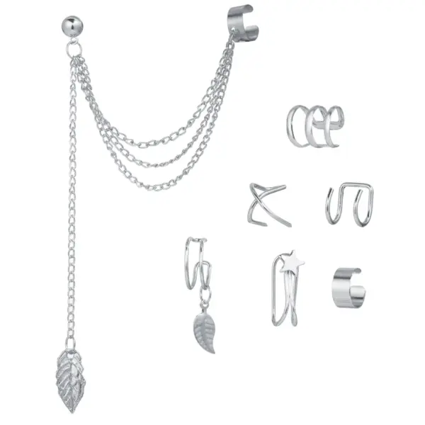 Long Tassel Ear Cuff Earrings Unisex Style - Image 7