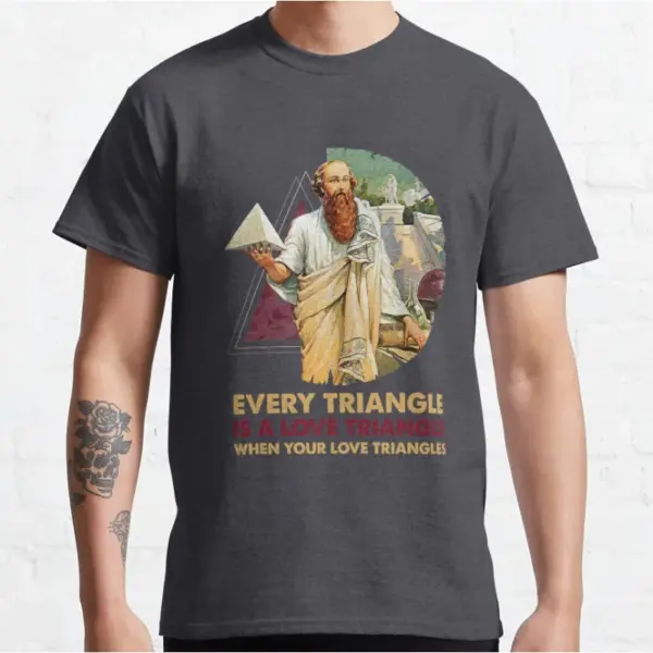 Pythagoras Triangles Graphic Cotton T-Shirt - Image 6