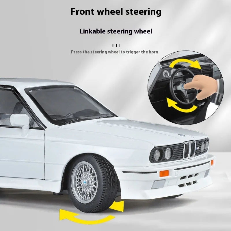 1:24 BMW M3 E30 1988 Alloy Model Car 5 1:24 BMW M3 E30 1988 Alloy Model Car - Image 5
