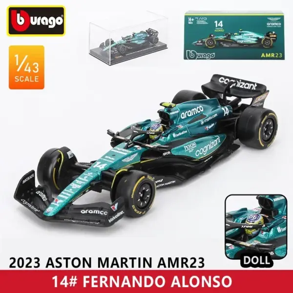 Bburago 1:43 F1 Racing Car Model Red Bull RB20 - Image 38