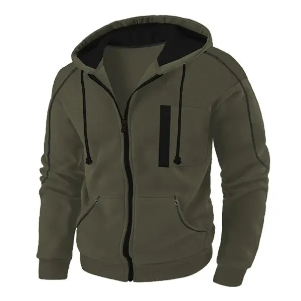 Men's Full Zip Hoodie Jacket Casual Sweatshirt - Image 4
