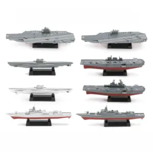 8pcs 1:800 Assembled Warship Model Set