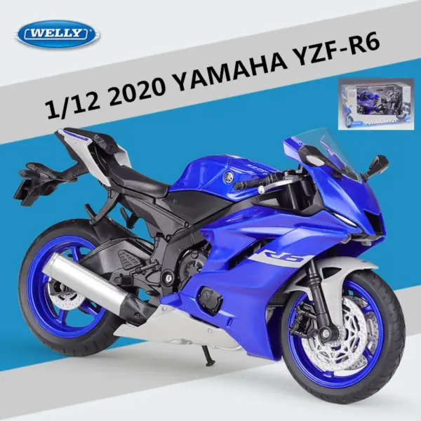 Yamaha YZF-R6 Diecast Motorcycle Model 1:12 - Image 14