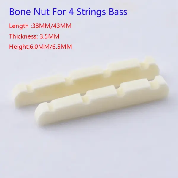 Bone Nut for 5 Strings Bass Guitar 45MM - Image 2