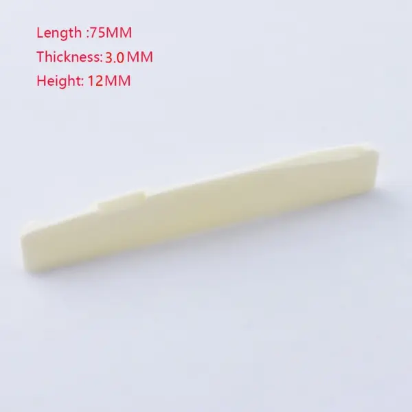 Bone Saddle for Folk Acoustic Guitar 72-80MM - Image 6