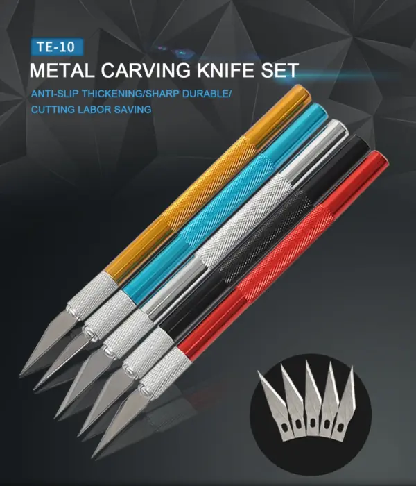 Metal Carving Knife Tool Set with Blades - Image 4