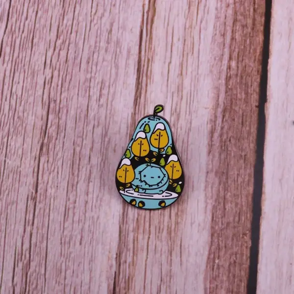 Colorful Pear Pin Badge Brooch Accessory - Image 3