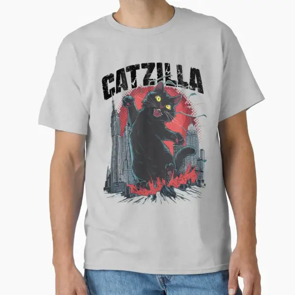 Funny Cat Catzilla T-Shirt for Cat Lovers - Image 9