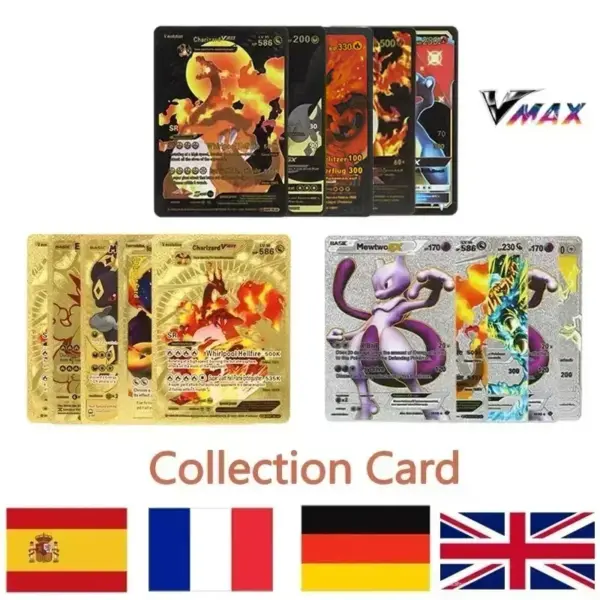 55-Pack Colorful Pokémon Gold Foil Cards Set - Image 6