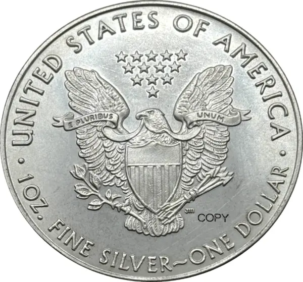 Silver Plated Liberty Eagle Commemorative Coin - Image 2