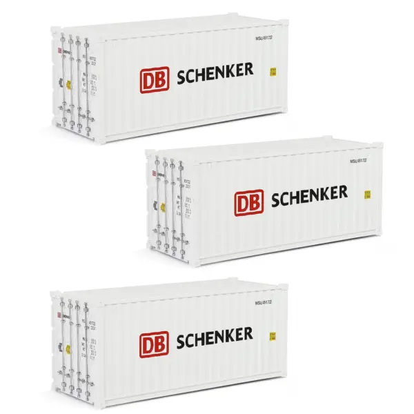 3 Pack O Scale 20ft Shipping Containers - Image 14
