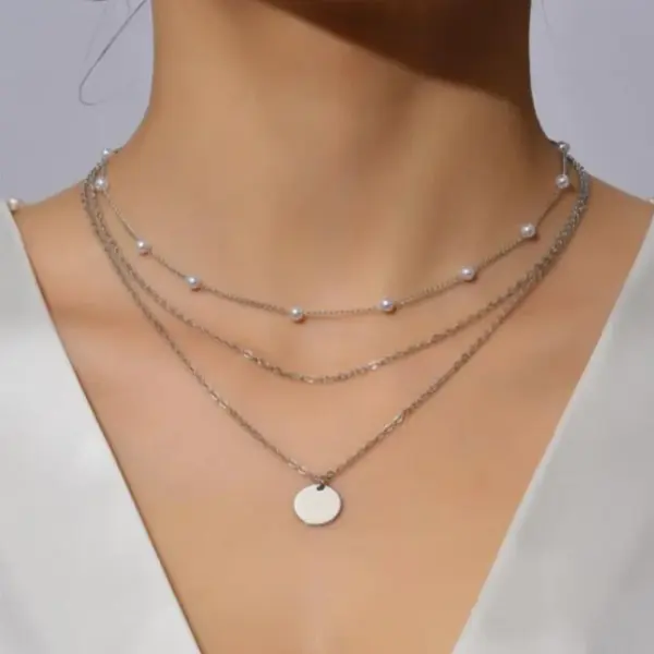 Bohemian Pearl Charm Necklace with Crystal Details - Image 22
